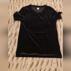Old Navy XS velvet shirt black